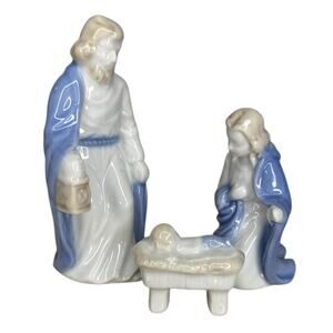 Vintage Bens Porcelain Nativity Figurines Baby Jesus, Mary, Joseph Made In Japan